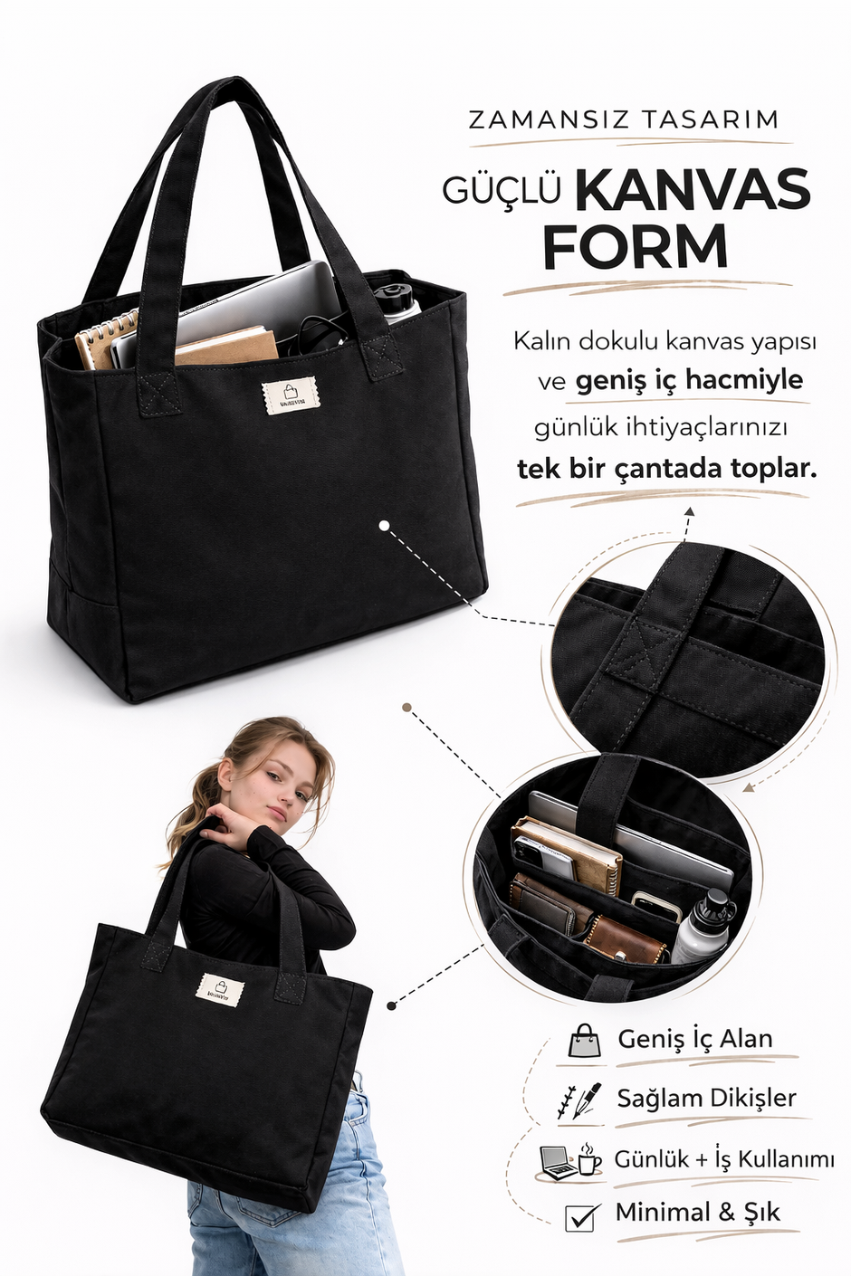 Valisenter Premium Kanvas Tote Çanta - Valisenter™